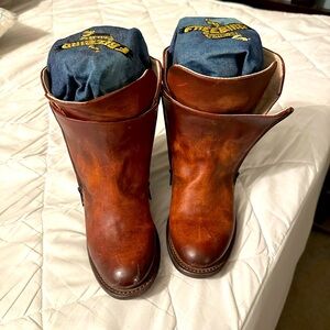 Mahogany brown Freebird Booties size 7